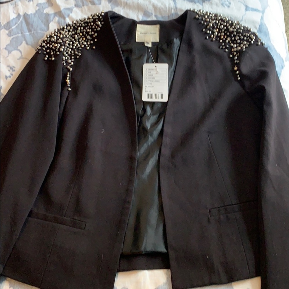 New Urban Outfitters Black studded blazer